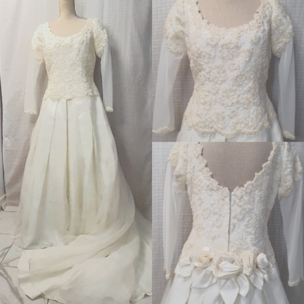 Paloma Blanca Blue Bird Beaded Wedding Gown
